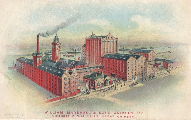 Victoria Flour Mills, Grimsby. (Postcard from the Mills Archive Collection, MCFC-1131313)