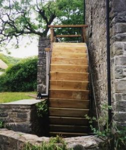 Coombe Mill, Morwenstow - overshot waterwheel cosmetically restored
