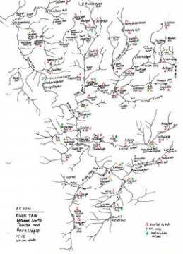 Devon - River Taw map - part - 1996  - mb