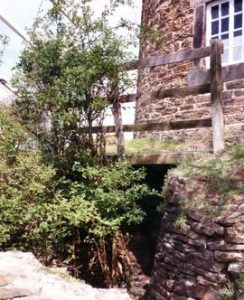 Overgrown entrance to under croft, Heage Tower Mill