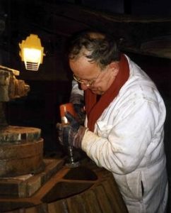 Rust removal on the wallower at Heage Tower Mill