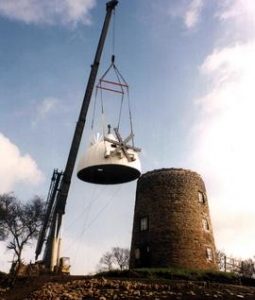 Cap being lifted at Heage Tower Mill