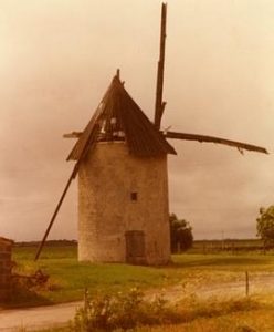 Unidentified derelict tower mill, north/central France, summer 1973