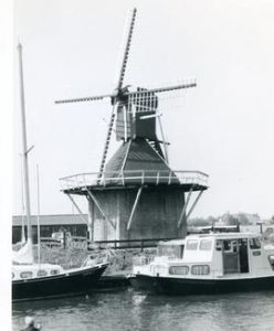 Preserved "spider" mill at Joure, Holland, 1971