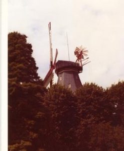Preserved smock mil at Bremen, Germany, 1972