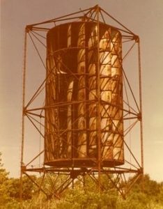 Horizontal windmill, probably used for irrigation, at unknown location in the south of France, summe