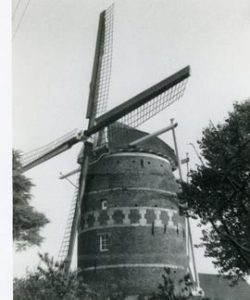 Preserved tower mill at Gronsveld, south Holland, 1973