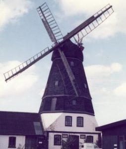 Preserved smock mill at unknown location in Sweden, summer 1974