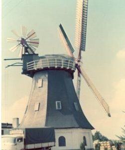 Preserved smock mill (converted to an inn, I think) at unidentified location in Schleswig-Holstein,