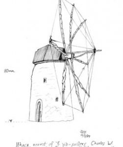 Tower mill, Ithaca, Greece