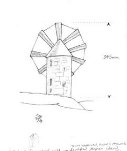 Tower mill, unidentified Greek island