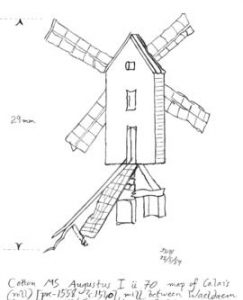 Post mill, near Calais, France