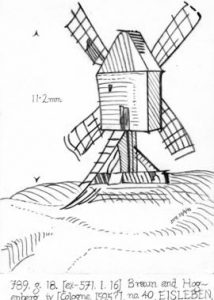 Post mill outside the old city walls, Eisleben