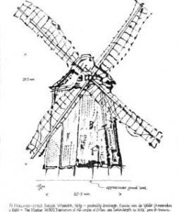 Inside winder smock mill, North Holland
