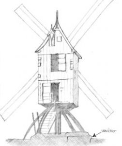 Post mill painted by Jan Breughel