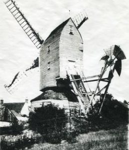Post mill near Colchester, postcard of a Constable painting