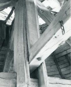 Interior wooden support beams, Mountnessing