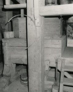 Tentering gear in Haukila Estate mamsel mill in Valkeaikoski, Tyrväntö, Häme