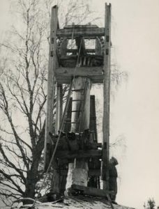 Top part of Niittymäki Farm magpie mill, Metsämaa Parish Museum, Korpi, Häme