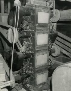 Turner (of Ipswich) roller mill parts at Vesikoski watermill, Loimaa