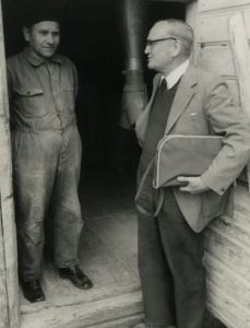 Mr Vilho Tukianiven and Auvo Hirsjärvi at Kytsoja watermill in Heavavesi, Savo