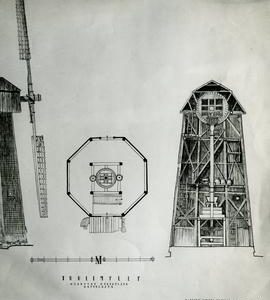 Technical drawing of Tuulimylly in Vesunta, Hattula, Häme