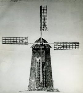 Technical drawing of Tuulimylly in Vesunta, Hattula, Häme