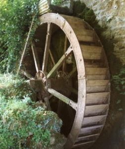 Roskennals Mill, Newbridge near St Just,  overshot waterwheel