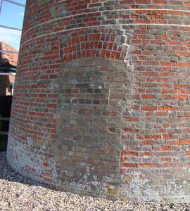 Stracey Arms Mill, Tunstall, showing bricked-up doorway
