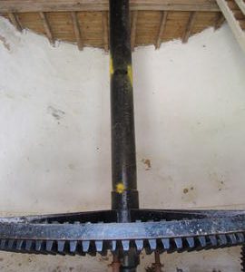 Crownwheel and upright shaft, Stracey Arms Mill, Tunstall