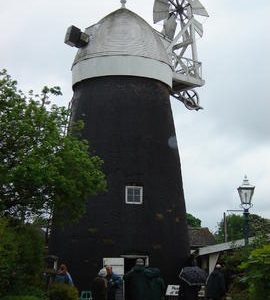 Tower mill, Bardwell, seen on SPAB outing before fitting of sails