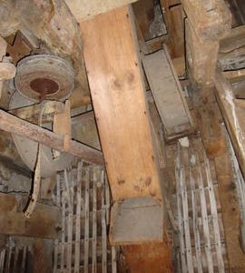 Spout, tail tentering gear and machine drive, Six Mile Bottom Mill, Burrough Green