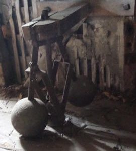 Tail governor on stone floor, Six Mile Bottom Mill, Burrough Green