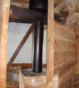 Coupling in upright shaft, Dobson's Mill, Burgh le Marsh