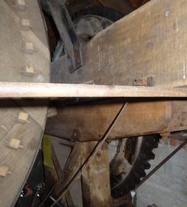 Brake lever, sheer and winding gear, Chesterton Windmill, Chesterton