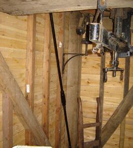 Spout floor framing and tentering gear, post mill, Chillenden