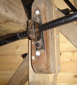 Bearing for auxiliary drive shaft, post mill, Chillenden
