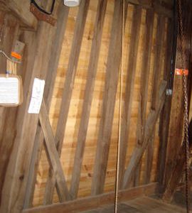 Detail of framing, Union Mill, Cranbrook