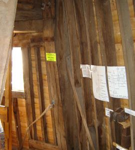 Detail of framing, Union Mill, Cranbrook