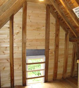 Rear roof gable framing, Cromer Mill, Cromer