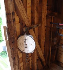 Spout floor rear framing showing original timberwork, Cromer Mill, Cromer