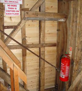Detail of spout floor framing, Cromer Mill, Cromer