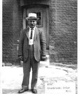 John Russell in front of the mill