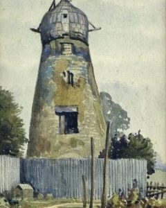 Painting of tower mill, Tansor