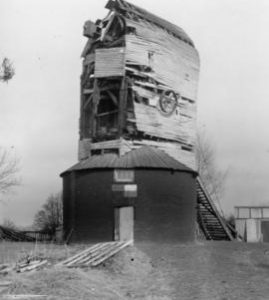 Harebeating Mill, Hailsham, on the point of collapse