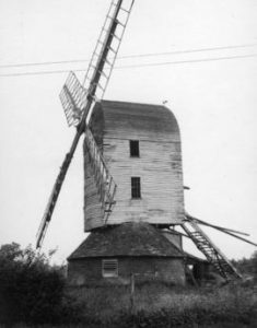 Post mill, Haughley, in a disused condition