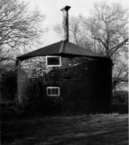 Harebeating Mill, Hailsham, showing repaired brickwork