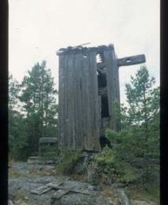 Side view of another forlone post mill
