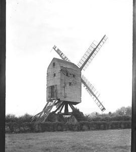 Post mill, Ashurst, derelict, with four sails.