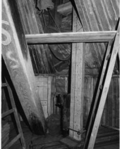 Inside upper (wooden) storey of roundhouse, New Mill, Cross in Hand